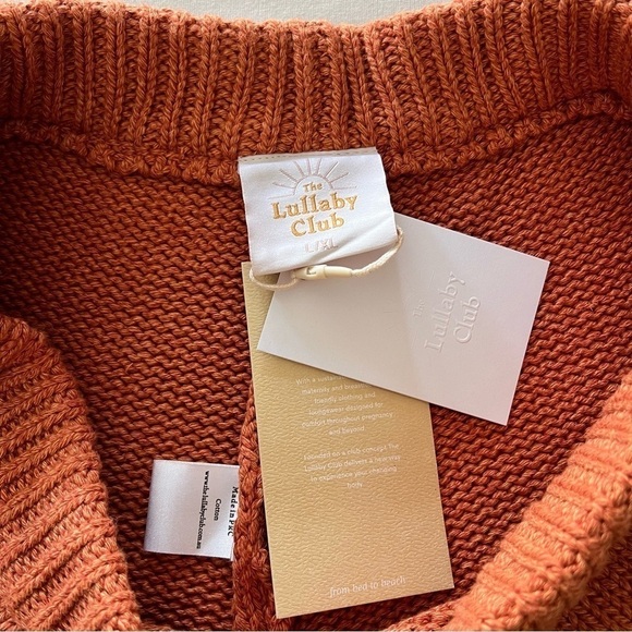 The Lullaby Club Sarah Chunky Knit Shorts + Jumper in Burnt Orange - Picture 15 of 16
